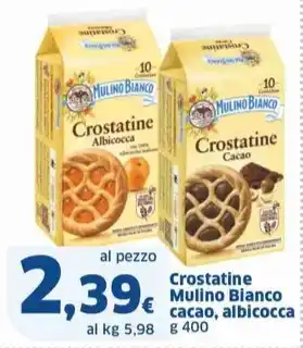Sigma Crostatine Mulino Bianco € cacao, albicocca g 400 offerta