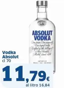 Sigma Vodka Absolut cl 70 offerta