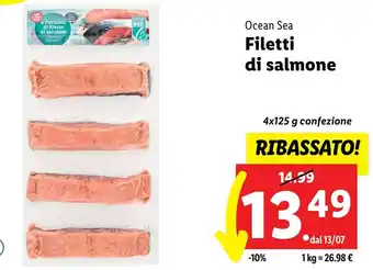 Lidl Ocean Sea Filetti di salmone 4x125 g confezione offerta