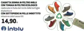 Coop Ciabatta Donna In Feltro Inblu Con Tomaia In Feltro Ecologico offerta