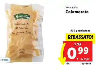 Lidl Nonna Mia Calamarata 500 g confezione offerta