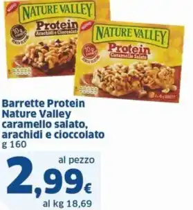 Sigma Barrette Protein Nature Valley caramello salato, arachidi e cioccolato g 160 offerta