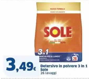 Sigma Detersivo in polvere 3 in 1 Sole 26 lavaggi offerta