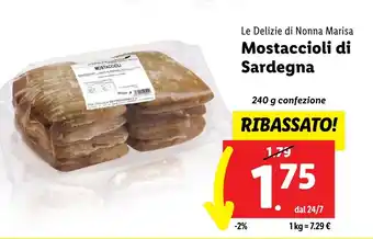 Lidl Le Delizie di Nonna Marisa Mostaccioli di Sardegna 240 g confezione offerta