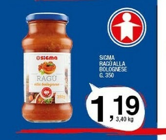 Sigma Sigma Ragu Alla Bolognese G 350 offerta