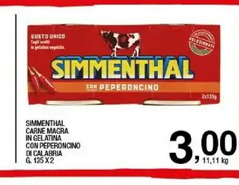 Sigma Simmenthal Carne Magra In Gelatina Con Peperoncino Di Calabria offerta