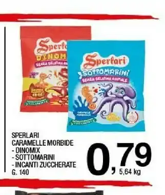 Sigma Sperlari Caramelle Morbide Dinomix/ Sottomarini/ Incanti Zuccherate 140 G offerta