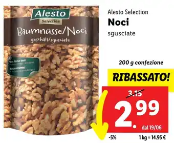 Lidl Alesto Selection Noci sgusciate 200 g confezione offerta