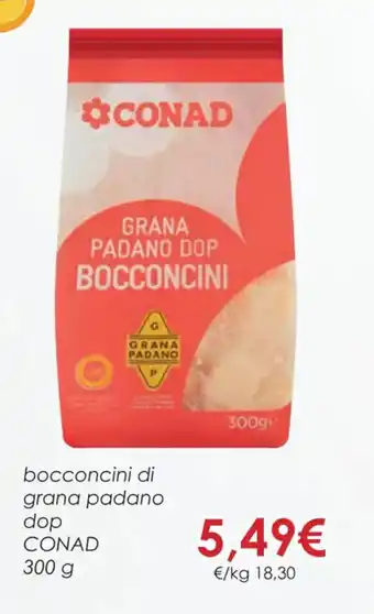 Conad bocconcini di grana padano dop CONAD 300 g offerta