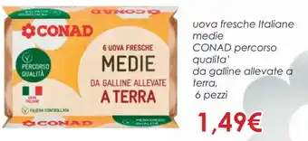 Conad uova fresche Italiane medie CONAD offerta