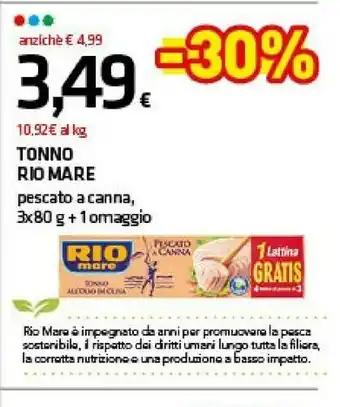 Superconti Rio Mare Tonno Pescato A Canna offerta