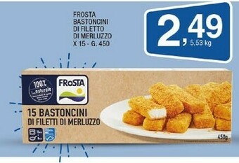 Sigma Frosta 15 Bastoncini Di Filetti Di Merluzzo 450 G(ml) offerta