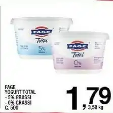 Sigma Fage Total 0% Yogurt Colato Senza Grassi Ricetta Greca offerta