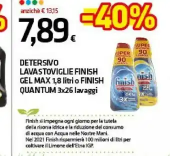 Superconti Finish Detersivo Lavastoviglie offerta