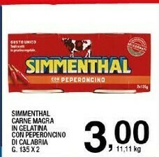 Sigma Simmenthal Carne Magra In Gelatina Con Peperoncino Di Calabria offerta