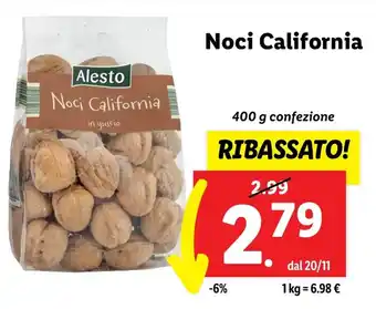 Lidl Noci California 400 g confezione offerta