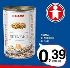Sigma Sigma - Lenticchie Verdi Biologiche 400 G(ml) offerta