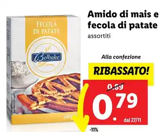 Lidl Amido di mais e fecola di patate assortiti Alla confezione offerta