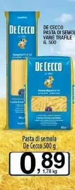 Sigma De Cecco Spaghetti N.12 500 G(ml) offerta