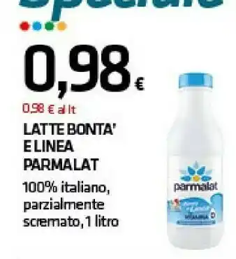 Superconti Parmalat Bontà E Linea Latte Parzialmente Scremato 1000 G(ml) offerta
