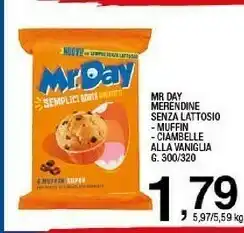 Sigma Mr. day Mr.Day Merendine Senza Lattosio Muffin offerta