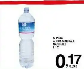 Sigma Sepinia Acqua Minerale Naturale offerta