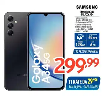 Elettrosintesi SAMSUNG SMARTPHONE GALAXY A34 offerta
