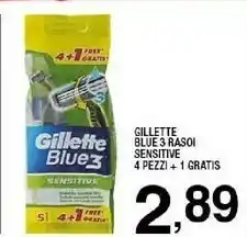 Sigma Gillette Gillette Blue3 Simple Blu rasoio da uomo offerta