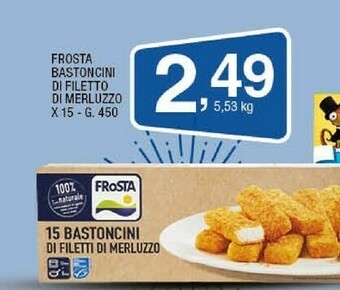 Sigma Frosta 15 Bastoncini Di Filetti Di Merluzzo 450 G(ml) offerta