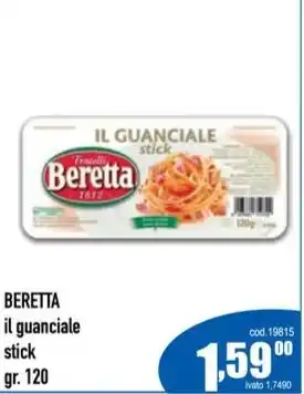 Del Prete Distribuzioni BERETTA il guanciale stick offerta