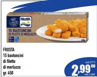 Del Prete Distribuzioni FROSTA 15 bastoncini di filetto di merluzzo offerta