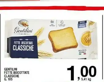 Gentilini Fette Biscottate 185 G(ml)