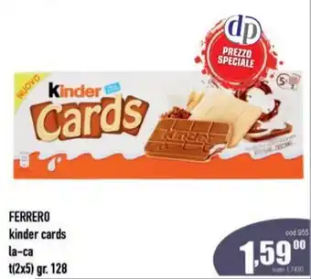 FERRERO kinder cards la-ca t(2x5) gr. 128