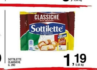 Sigma Mondelez Sottilette Le Originali Classiche 200 G(ml) offerta