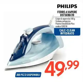 Elettrosintesi PHILIPS FERRO A VAPORE DST5030/20 offerta