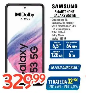 Elettrosintesi SAMSUNG SMARTPHONE GALAXY A53 EE offerta