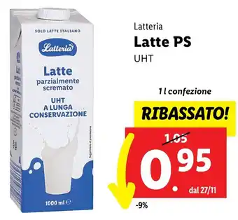 Lidl Latteria Latte PS UHT 1 L confezione offerta