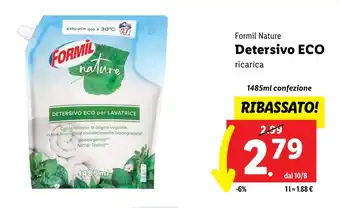 Lidl Formil Nature Detersivo ECO 1485ml confezione offerta