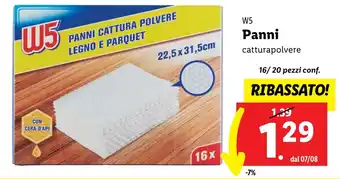 Lidl W5 Panni catturapolvere 16/20 pezzi conf. offerta