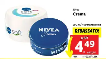 Lidl NIVEA Creme 200 ml/400 ml barattolo offerta