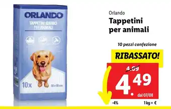 Orlando Tappetini per animali 10 pezzi confezione