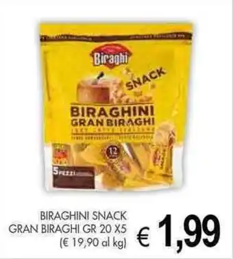 PrestoFresco BIRAGHINI SNACK GRAN BIRAGHI GR 20 X5 offerta