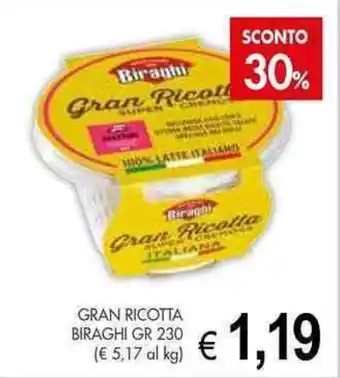 PrestoFresco GRAN RICOTTA BIRAGHI GR 230 offerta