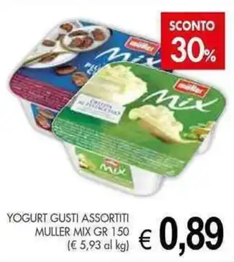 PrestoFresco YOGURT GUSTI ASSORTITI MULLER MIX GR 150 offerta