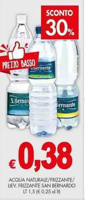 PrestoFresco ACQUA NATURALE/FRIZZANTE/ LIEV. FRIZZANTE SAN BERNARDO LT 1,5 offerta