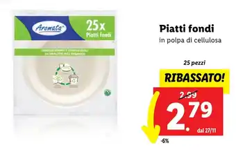 Lidl Piatti fondi 25 pezzi offerta