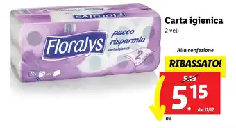 Lidl Carta igienica 2 veli offerta