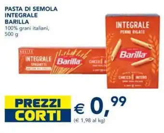 Esselunga PASTA DI SEMOLA INTEGRALE BARILLA 500 g offerta