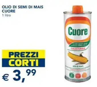 Esselunga OLIO DI SEMI DI MAIS CUORE 1 litro offerta