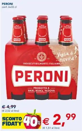 Esselunga PERONI conf. 6x33 cl offerta
